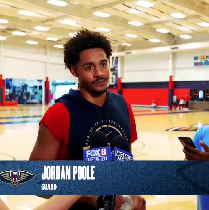 换到鹈鹕是否能打出更好表现普尔你的问题真像一拳打在我的鼻子上